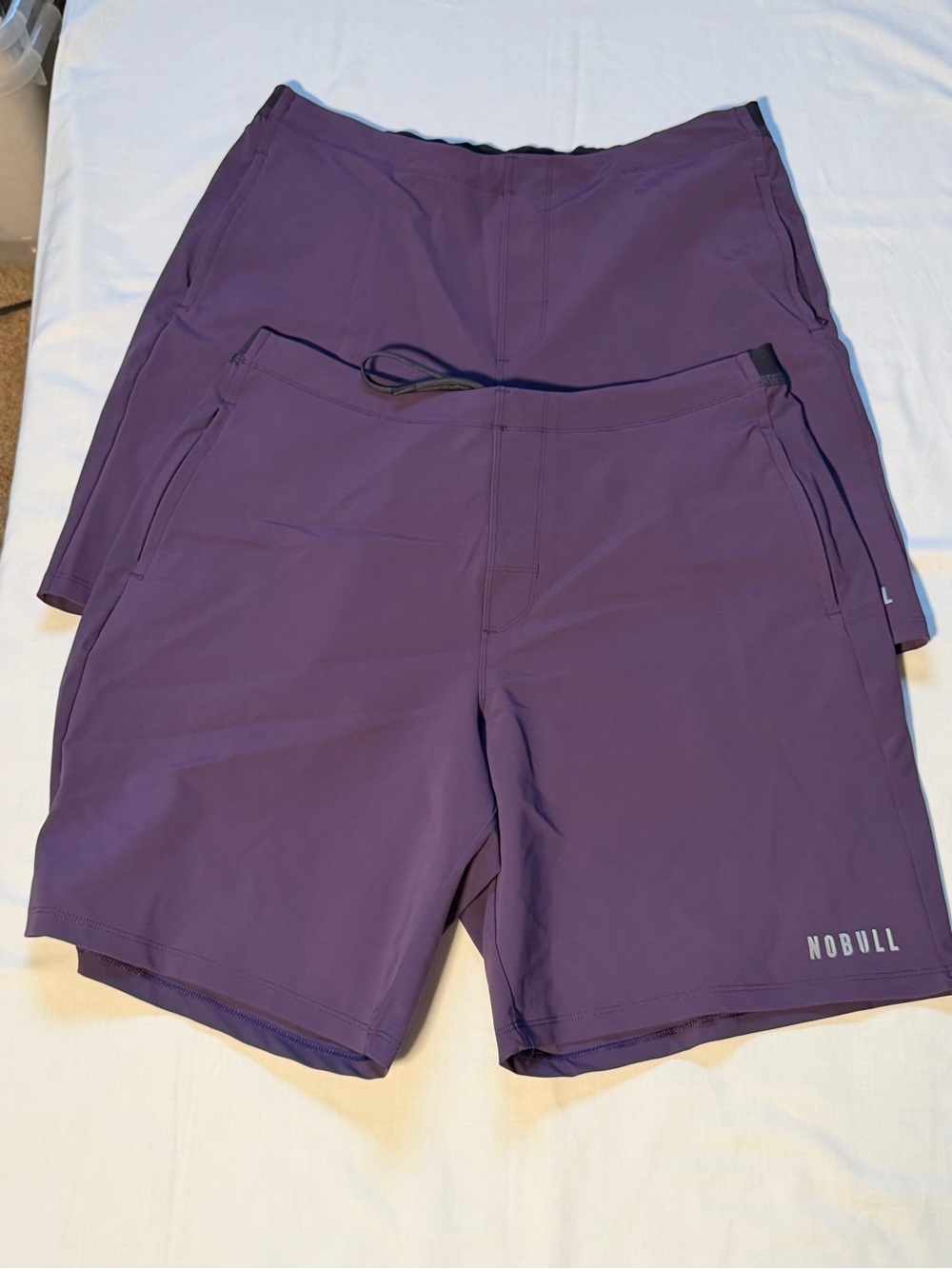 NOBULL Men's Deep Purple Gym Shorts - 2 Pairs